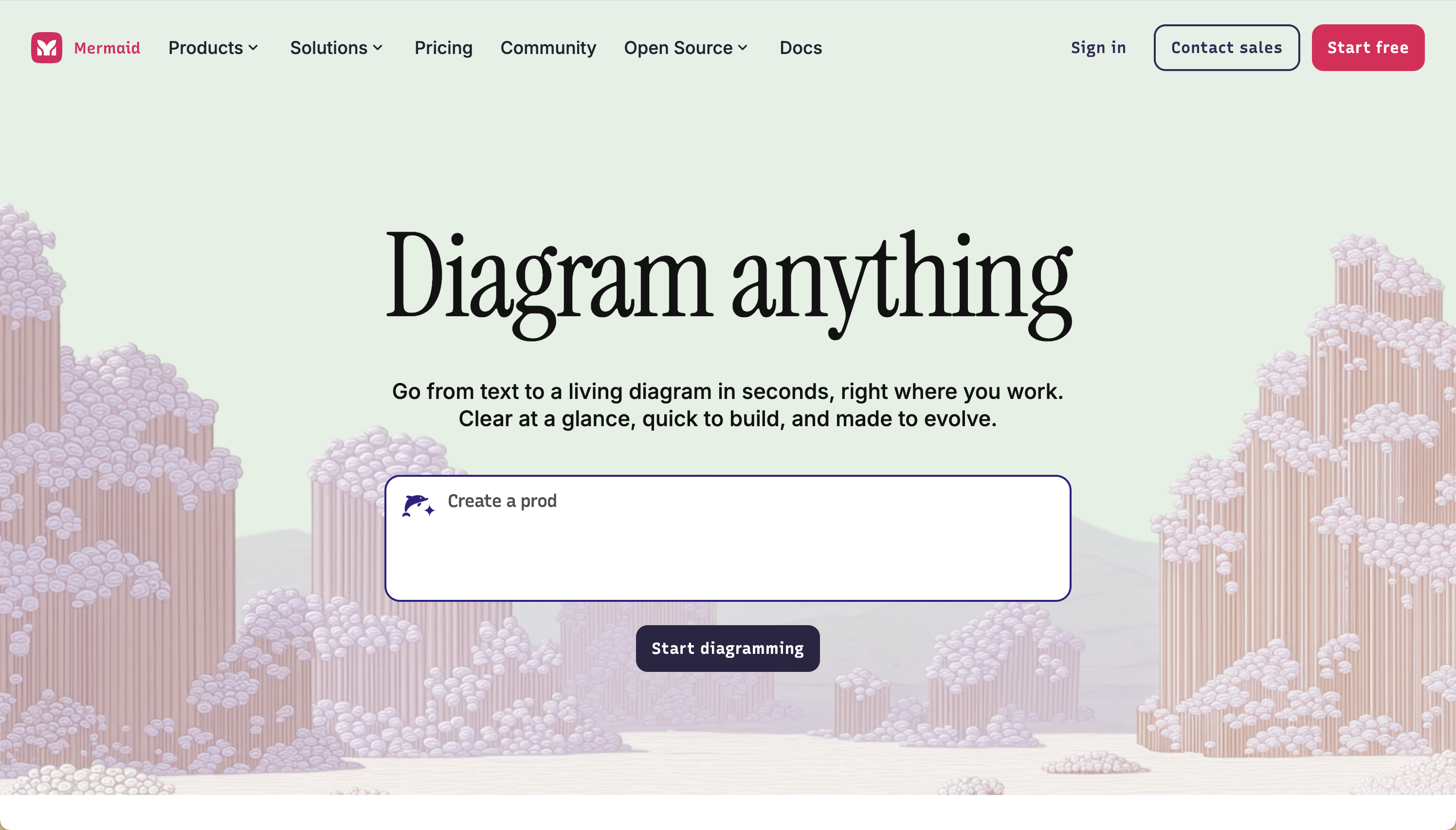 Mermaid product UI screenshot